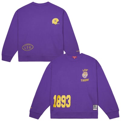LSU Tigers Mitchell & Ness Women's College Vault Sweatshirt - Purple