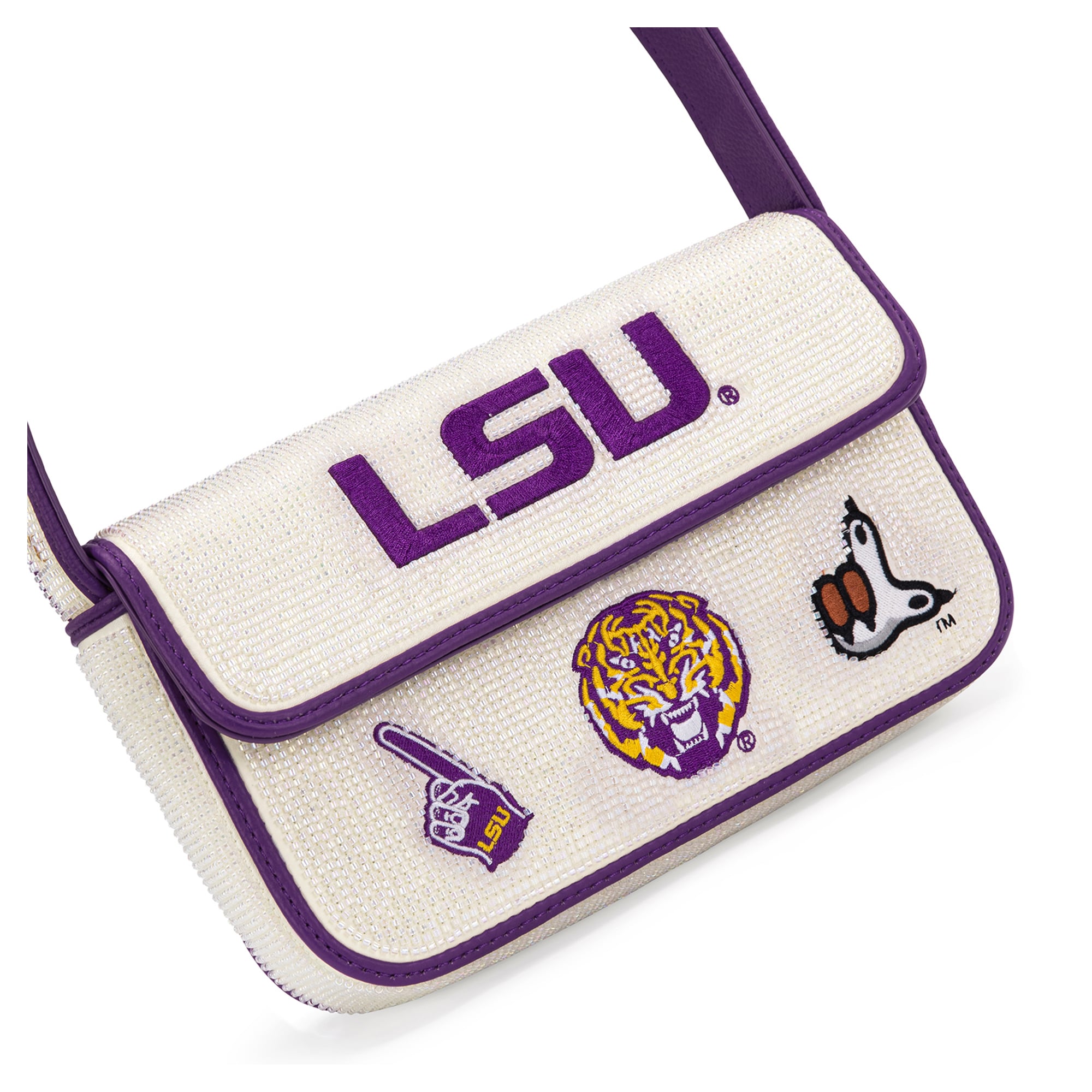 Sac à bandoulière perlé Montana West LSU Tigers pour femmes