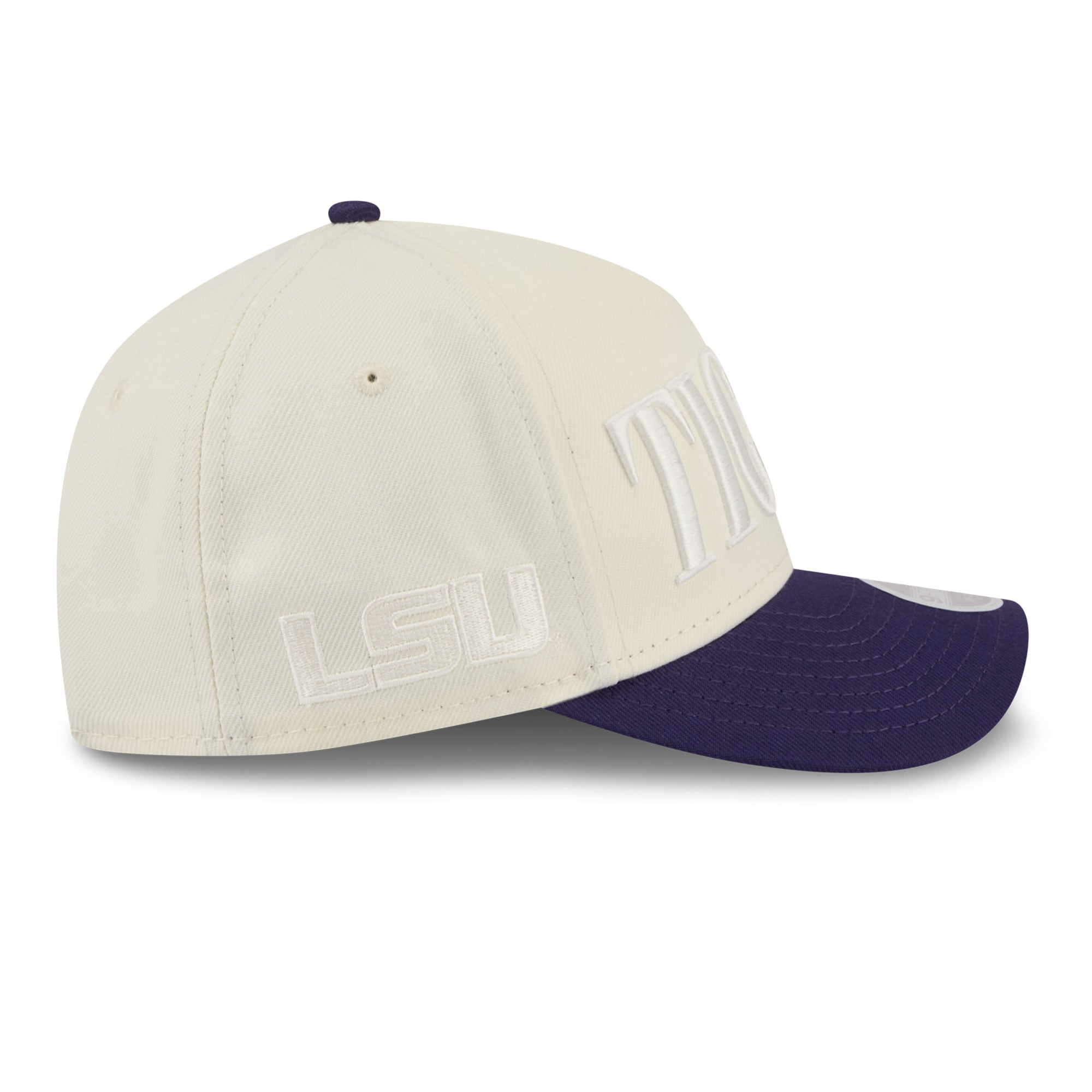 Women's New Era White/Purple LSU Tigers Tonal 9FORTY A-Frame Adjustable Hat