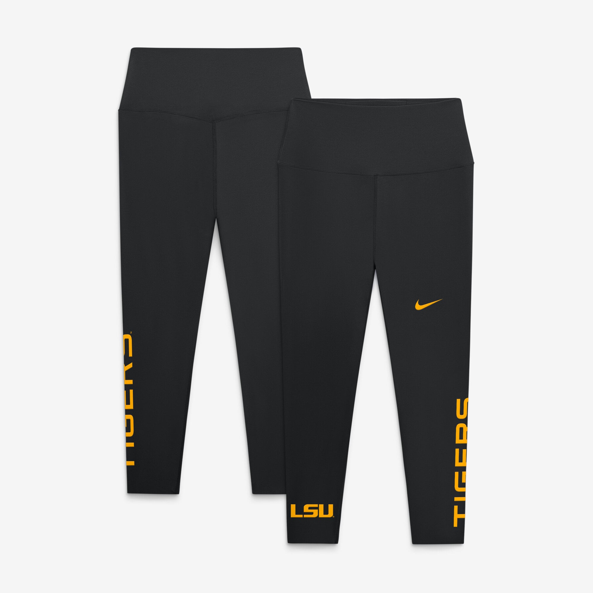 Women's Nike Black LSU Tigers Zenvy High Rise Dri-FIT 7/8 Leggings