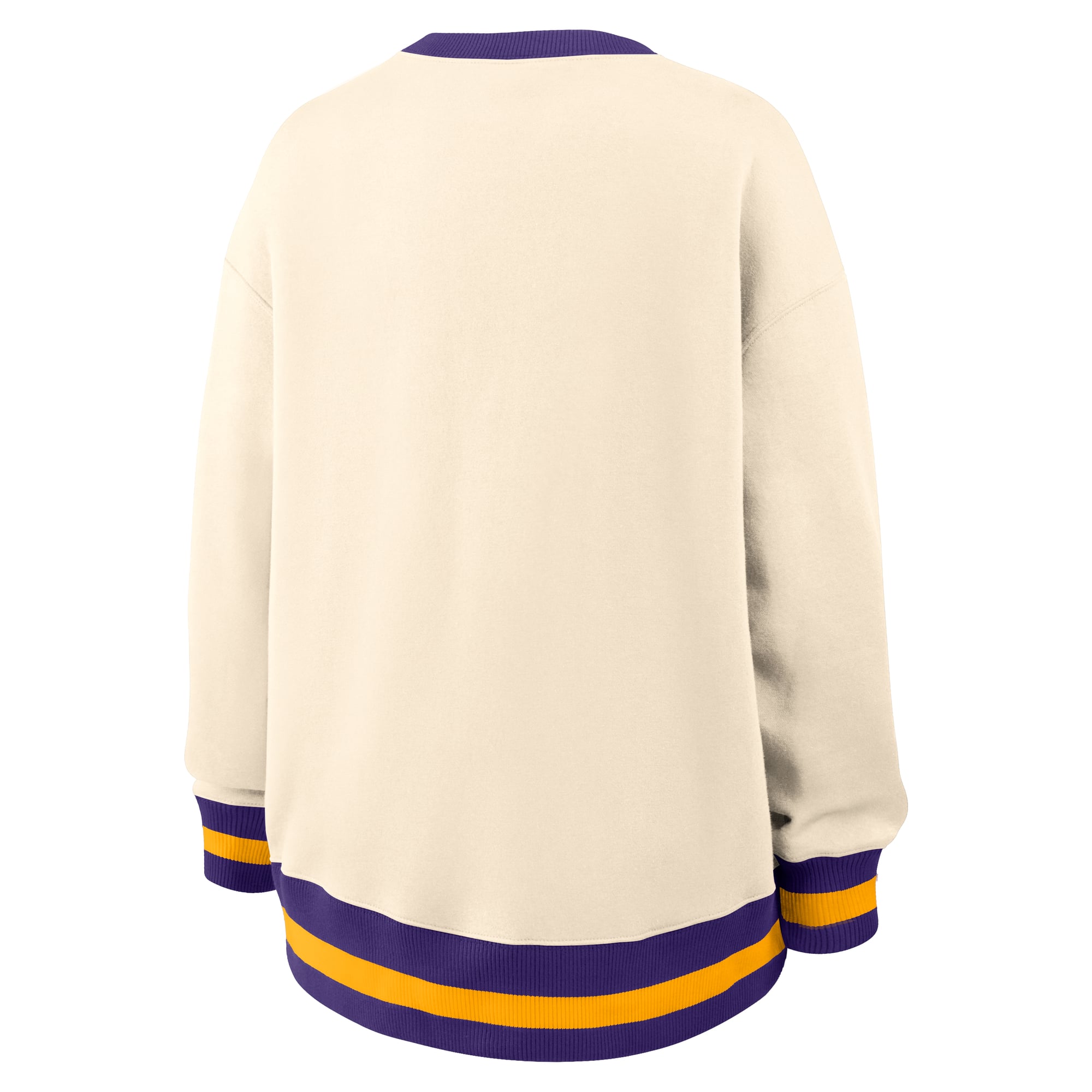 Sweat-shirt Nike LSU Tigers Legacy Arch Phoenix oversize naturel pour femme