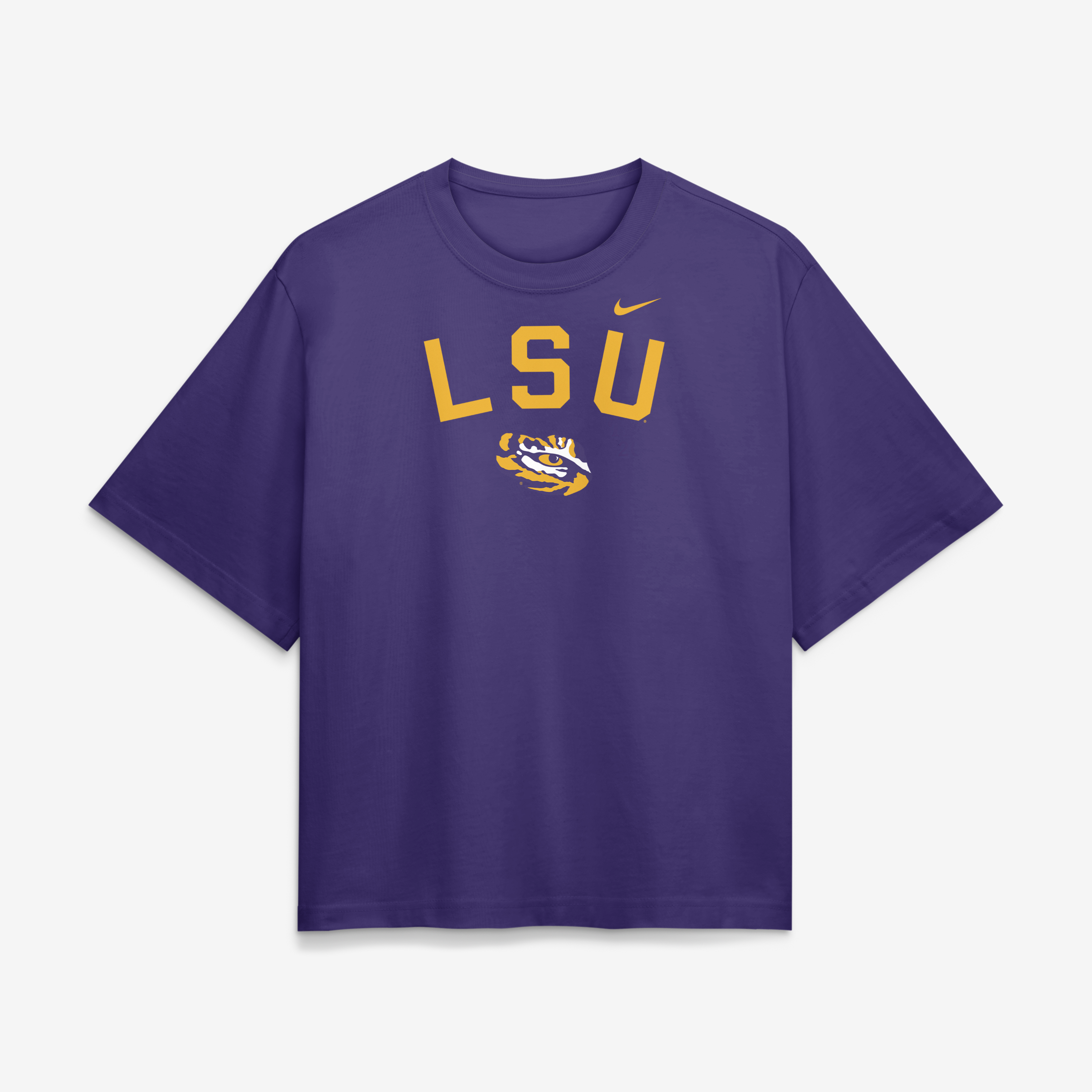 Women's Nike Purple LSU Tigers Arch Logo Boxy T-Shirt