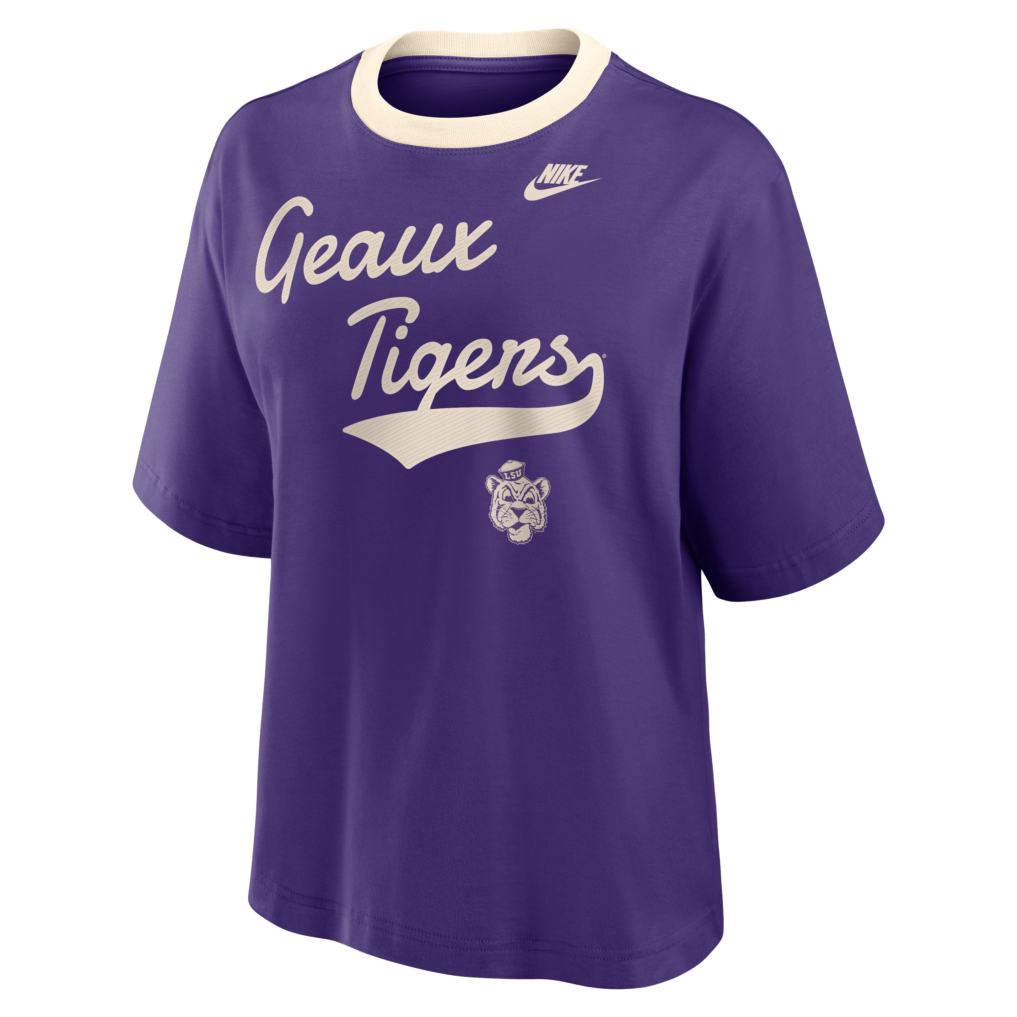 Women's Nike Purple LSU Tigers Legacy Fight Song Boxy T-Shirt