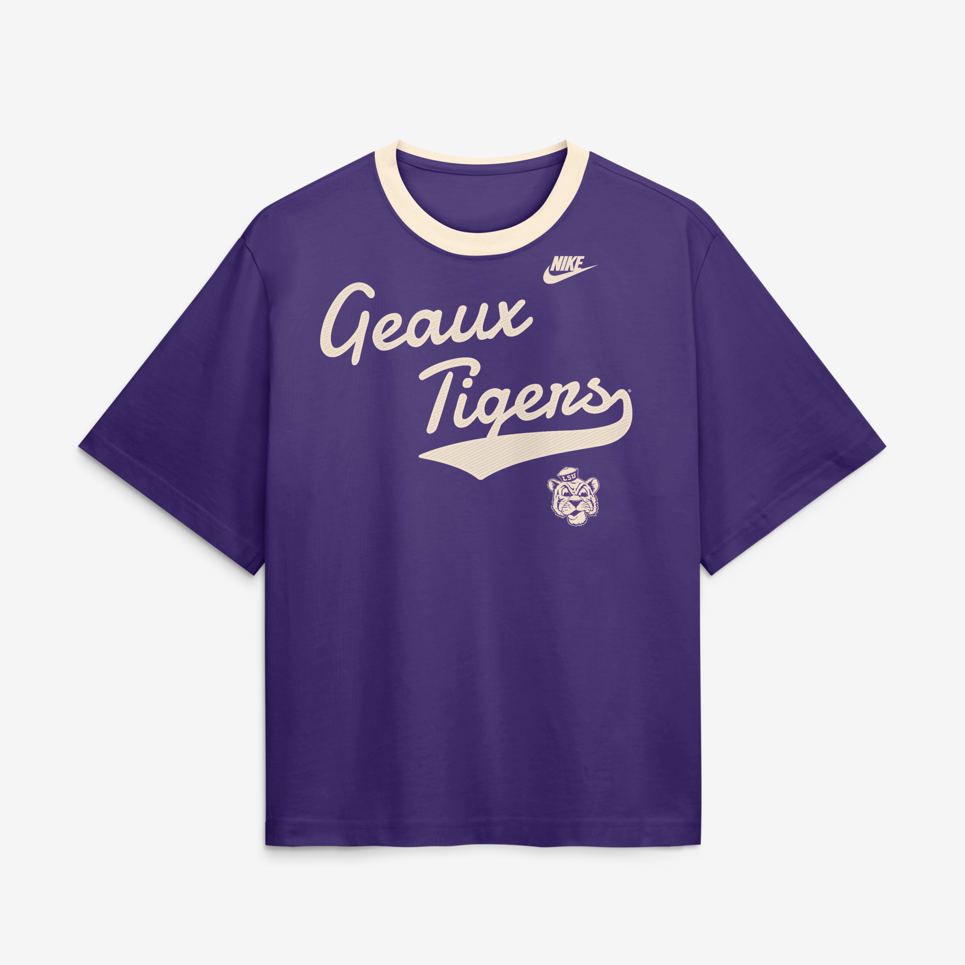 Women's Nike Purple LSU Tigers Legacy Fight Song Boxy T-Shirt