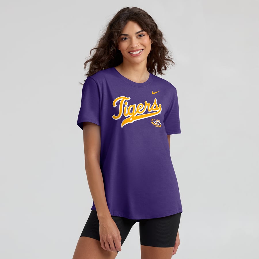 Women's Nike Purple LSU Tigers Local Script T-Shirt