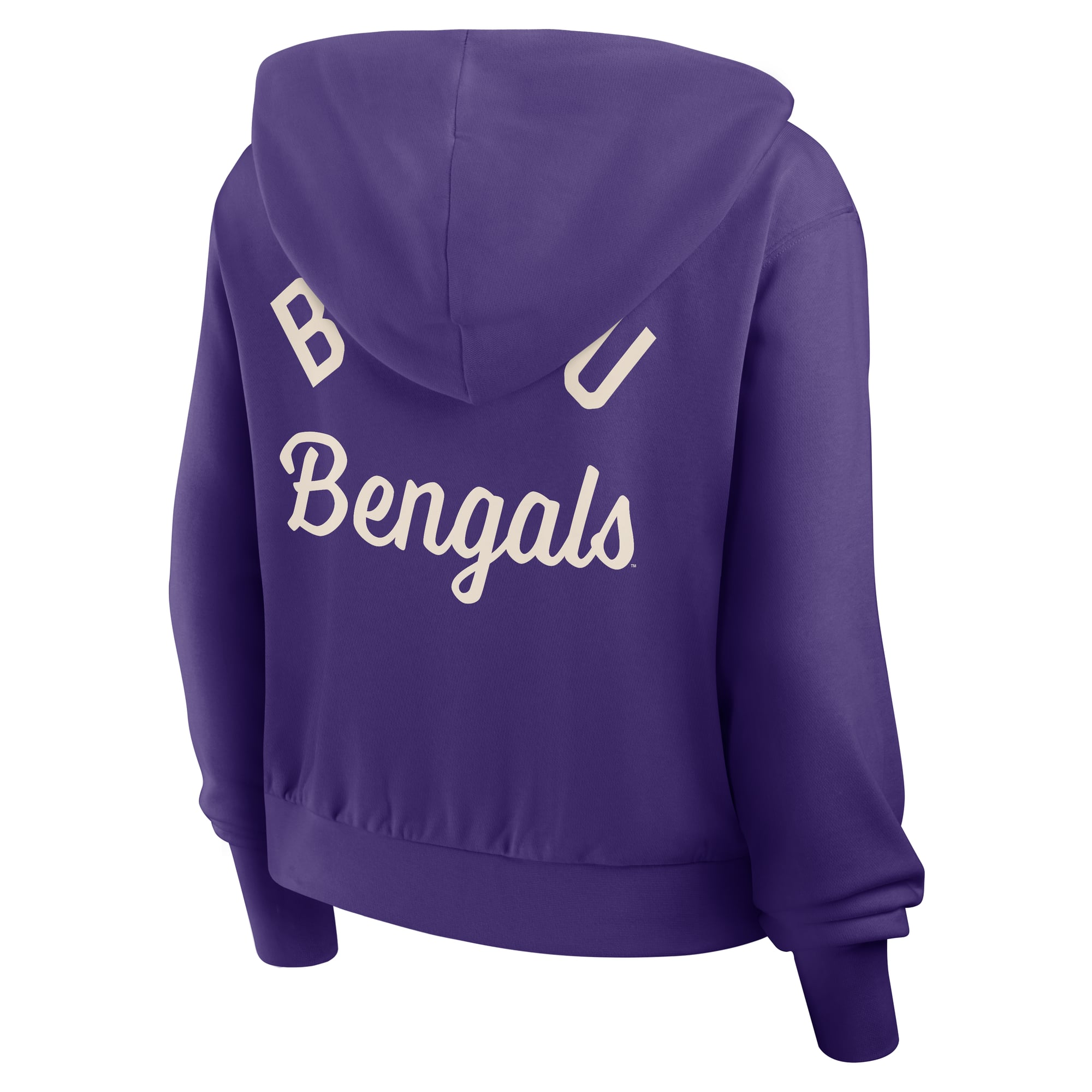 Women's Nike Purple LSU Tigers Mantra Cropped Full-Zip Hoodie