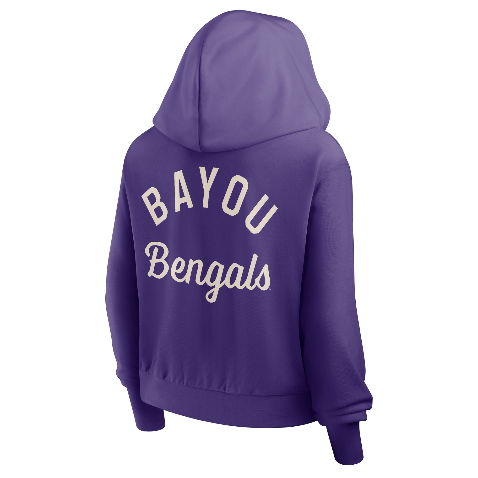 Women's Nike Purple LSU Tigers Mantra Cropped Full-Zip Hoodie