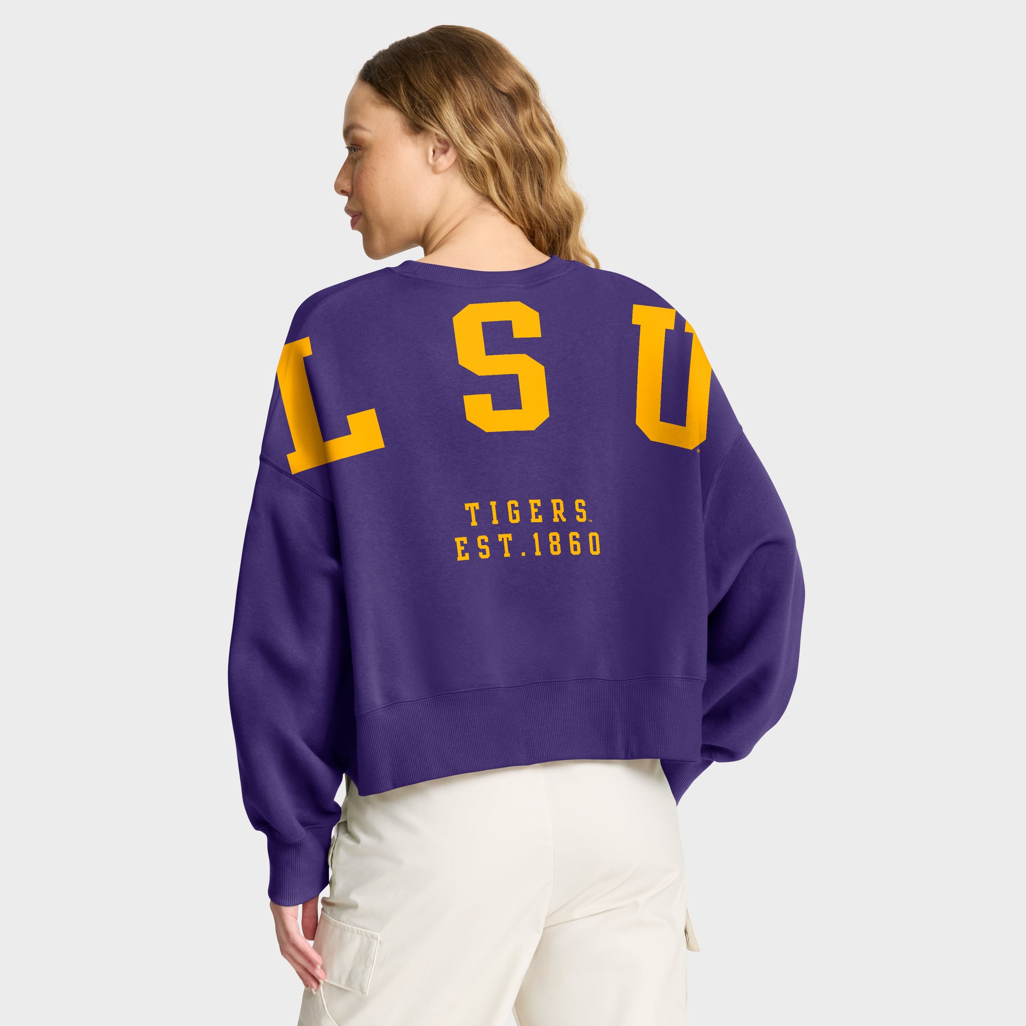 Women's Nike Purple LSU Tigers Oversized Phoenix Pullover Sweatshirt