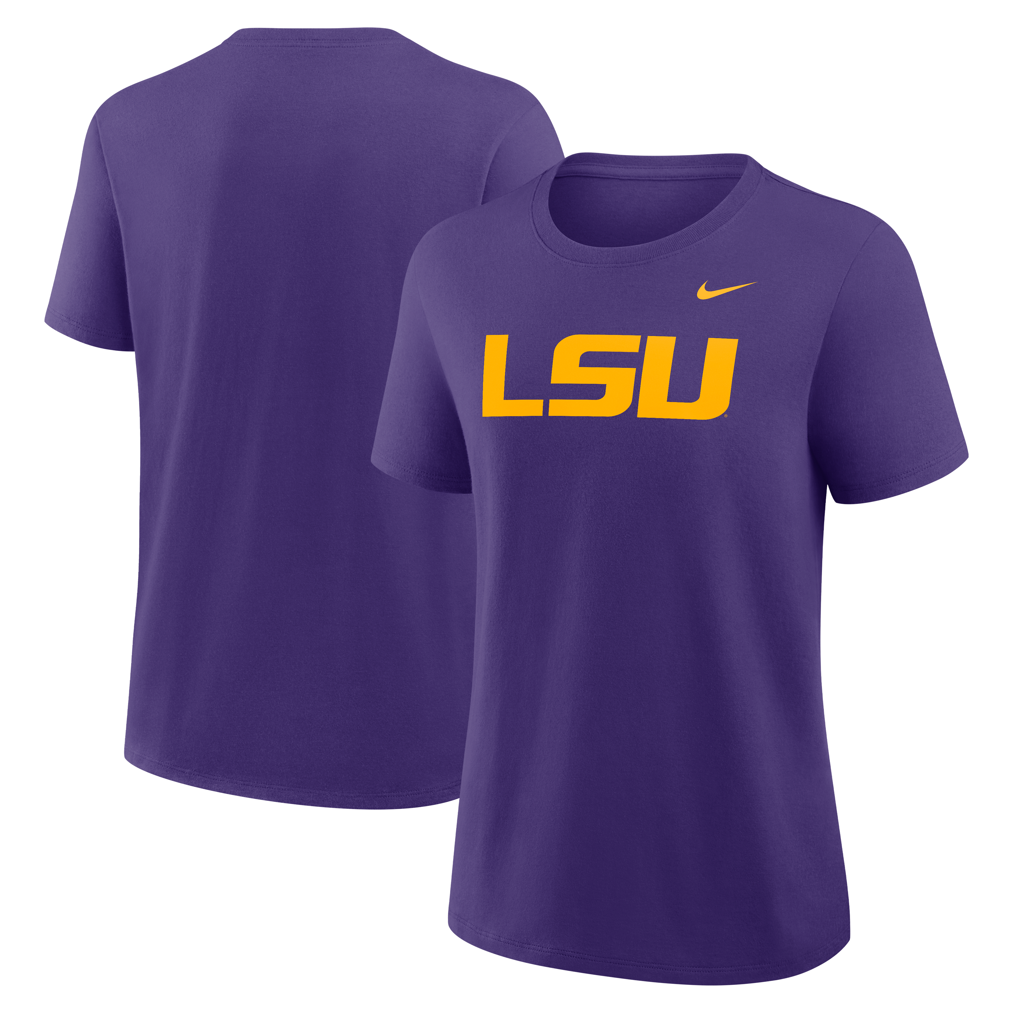 Women's Nike Purple LSU Tigers Primary Logo T-Shirt