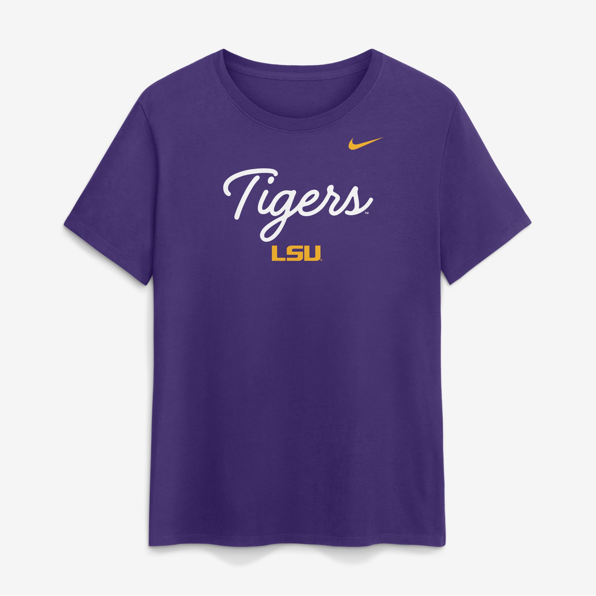 Women's Nike Purple LSU Tigers Script Mantra Logo T-Shirt