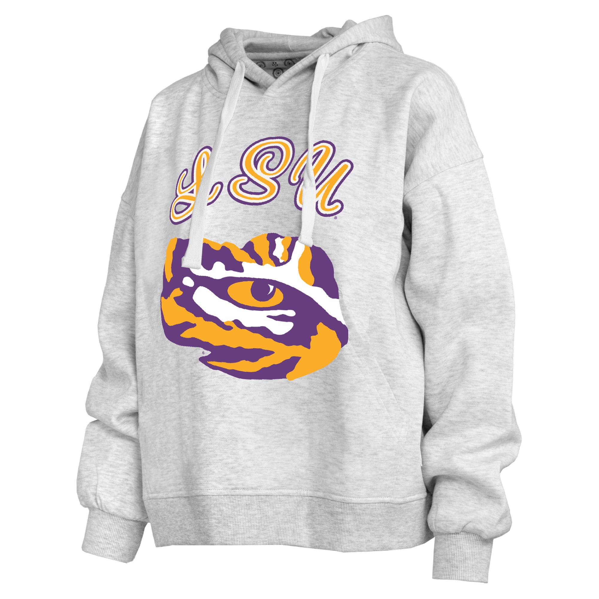 Women's Pressbox  Heather Gray LSU Tigers Janise Pullover Hoodie