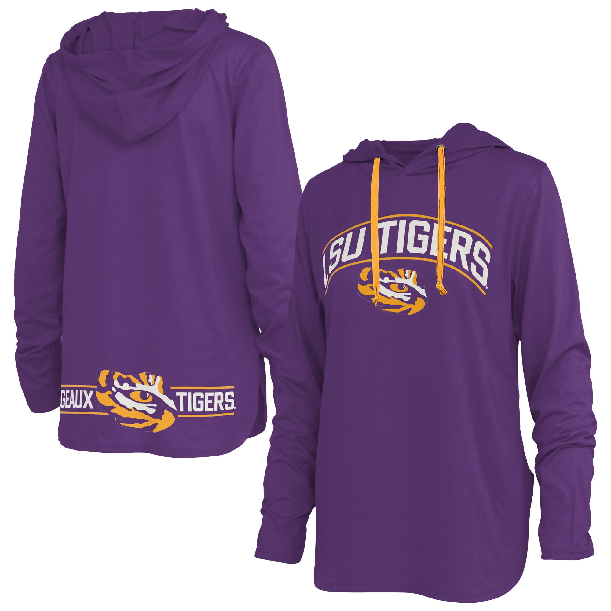 T-shirt à capuche manches longues Allie violet LSU Tigers pour femmes de Pressbox