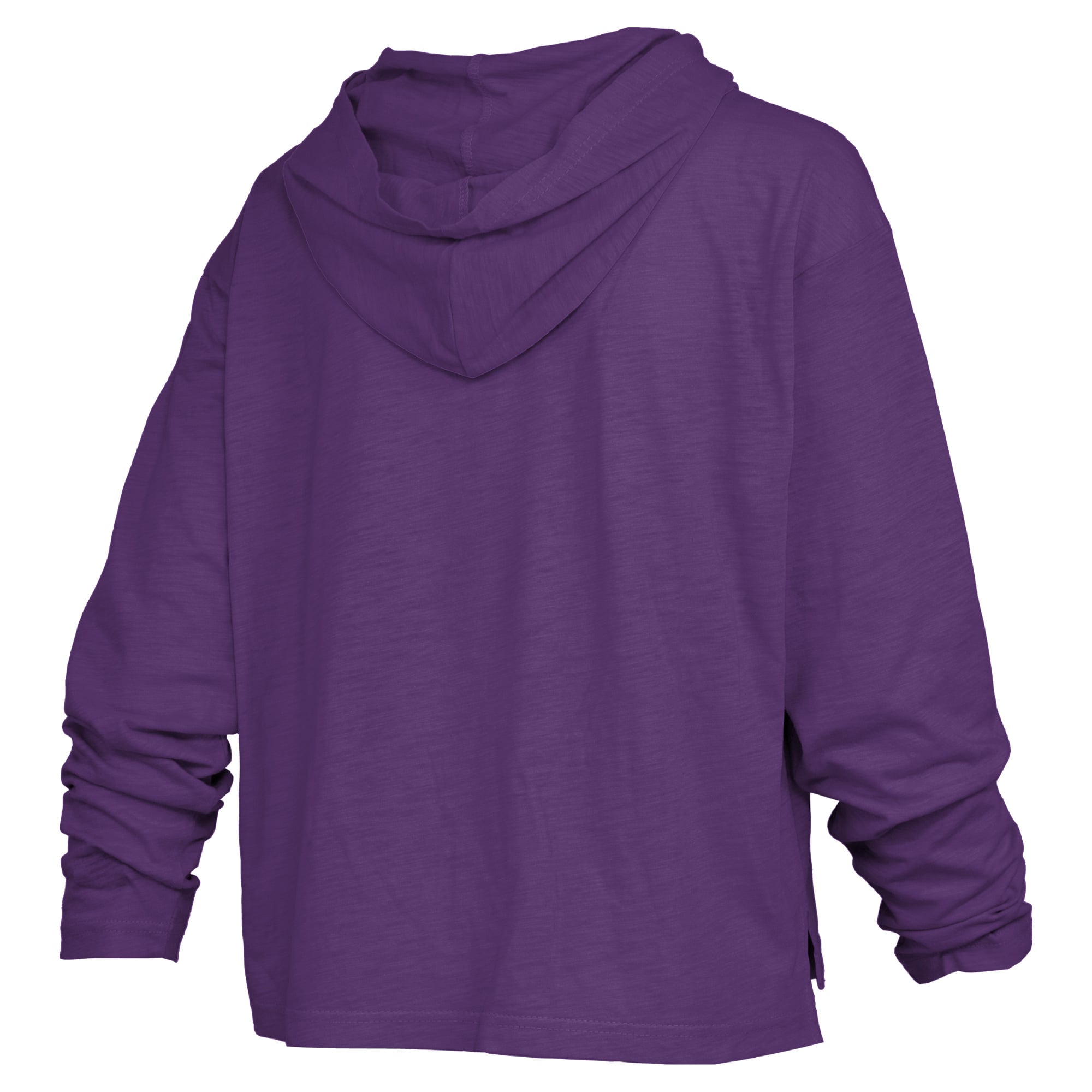 Women's Pressbox Purple LSU Tigers Castillo Slub Waist Length Long Sleeve Hooded T-Shirt