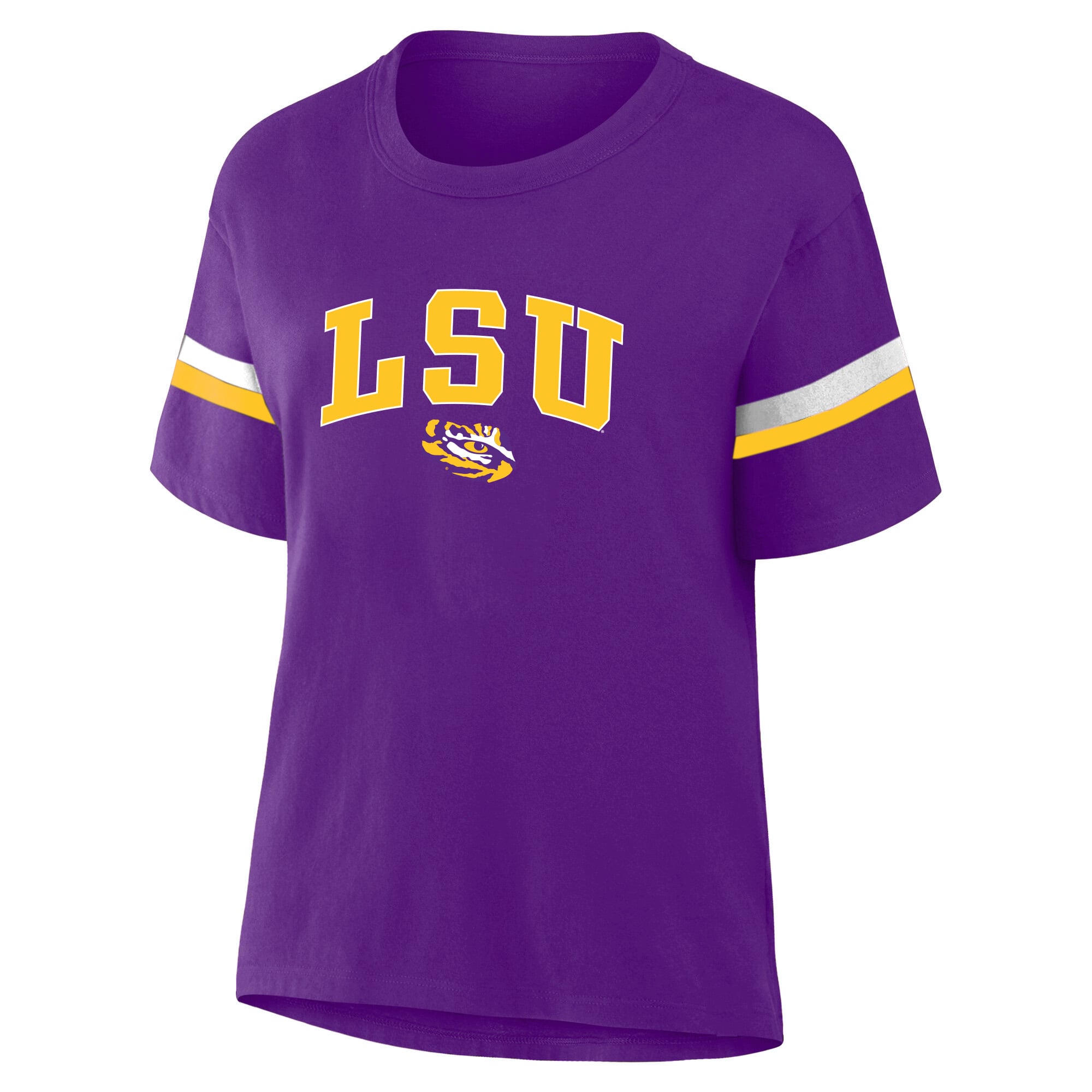 Women's Profile  Purple LSU Tigers Stripe Plus T-Shirt