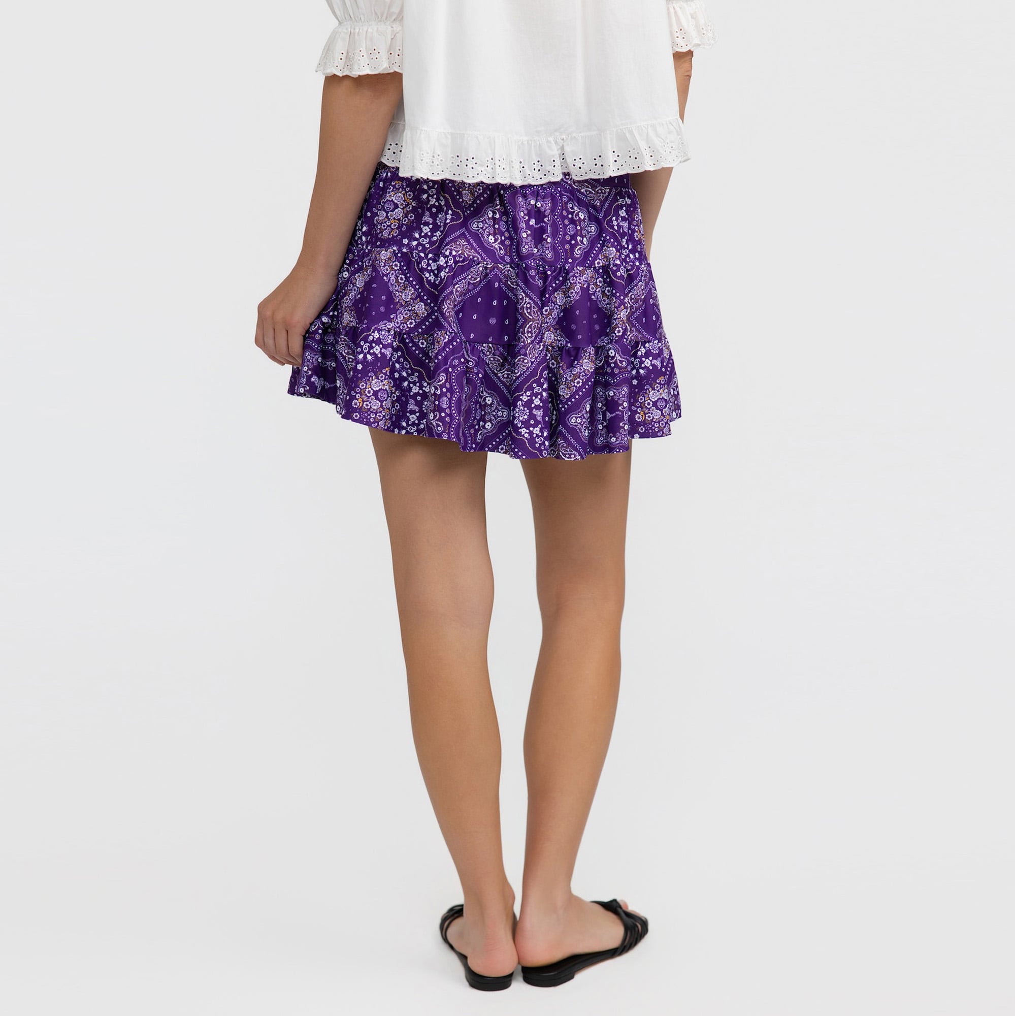 Women's Smith & Quinn Purple LSU Tigers Avery Bandana Print Skort