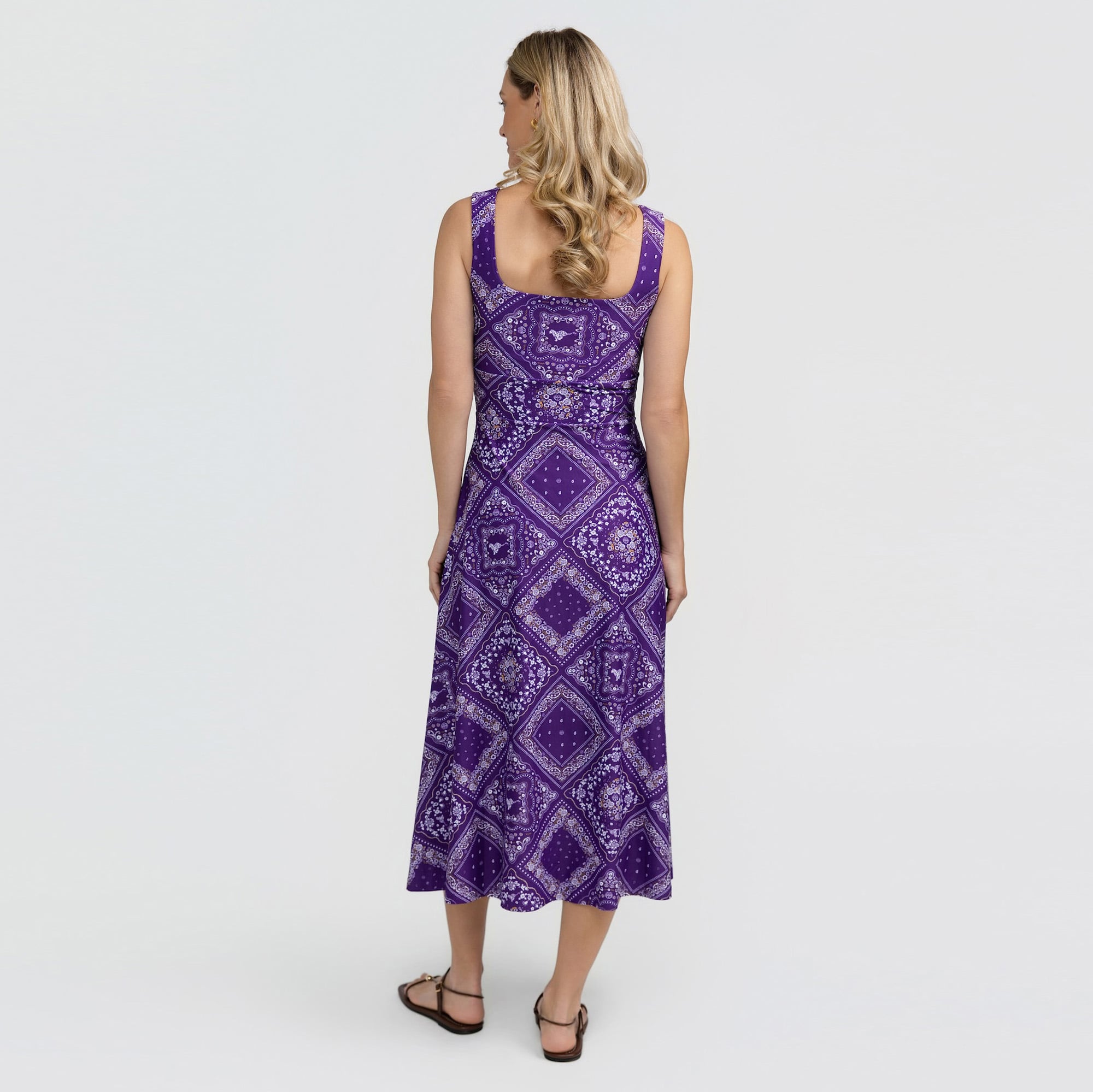 Women's Smith & Quinn Purple LSU Tigers Deidra Bandana Print Maxi Dress