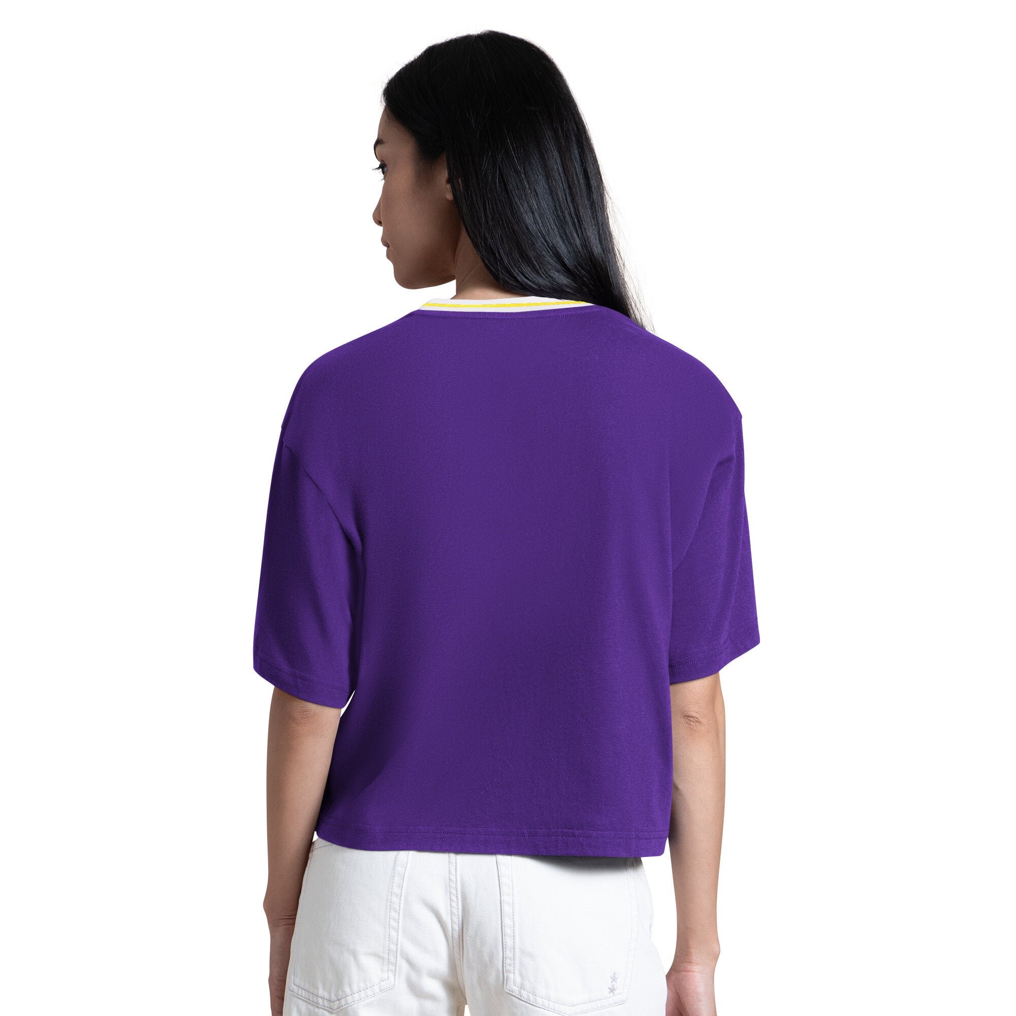 T-shirt court Starter violet LSU Tigers Ace pour femmes