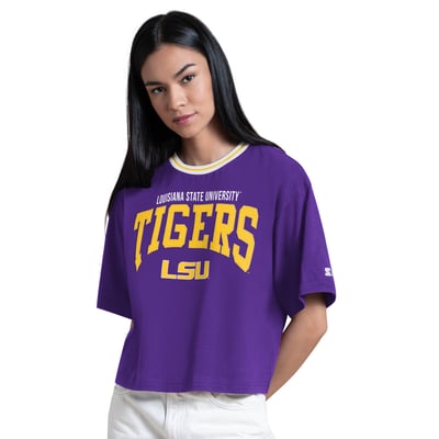 T-shirt court LSU Tigers Starter Ace pour femme - Violet