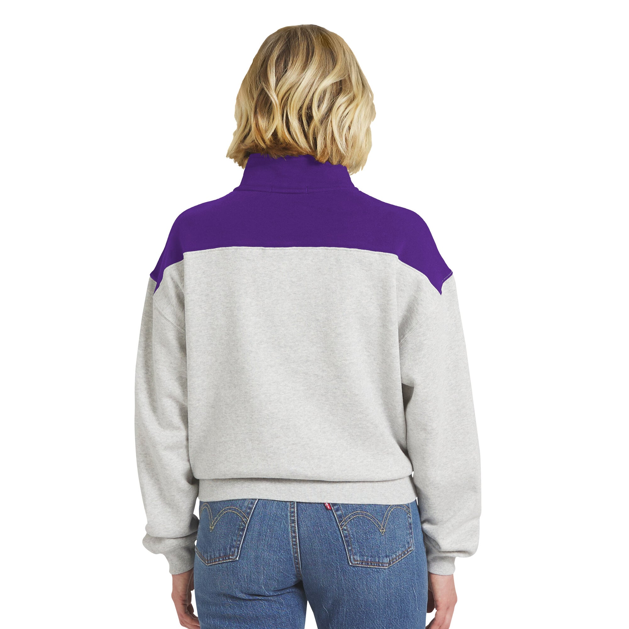 Pull à demi-zip violet LSU Tigers Colorblock de la collection femme WEAR by Erin Andrews