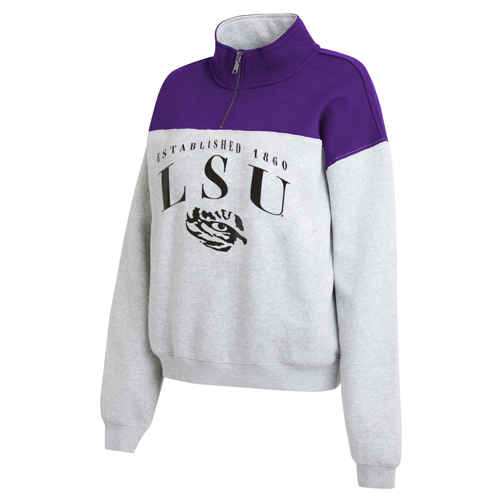 Pull à demi-zip violet LSU Tigers Colorblock de la collection femme WEAR by Erin Andrews
