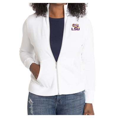 LSU Tigers Women's Fallon Full-Zip Jacket - White