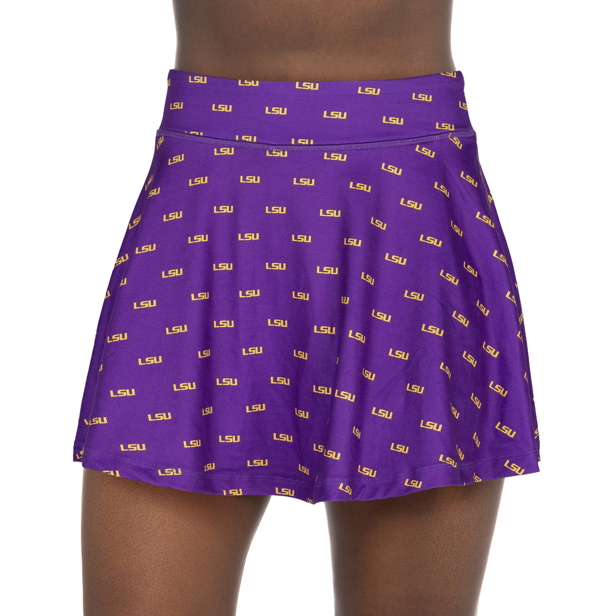Women's ZooZatz Purple LSU Tigers Allover Print Flowy Skort