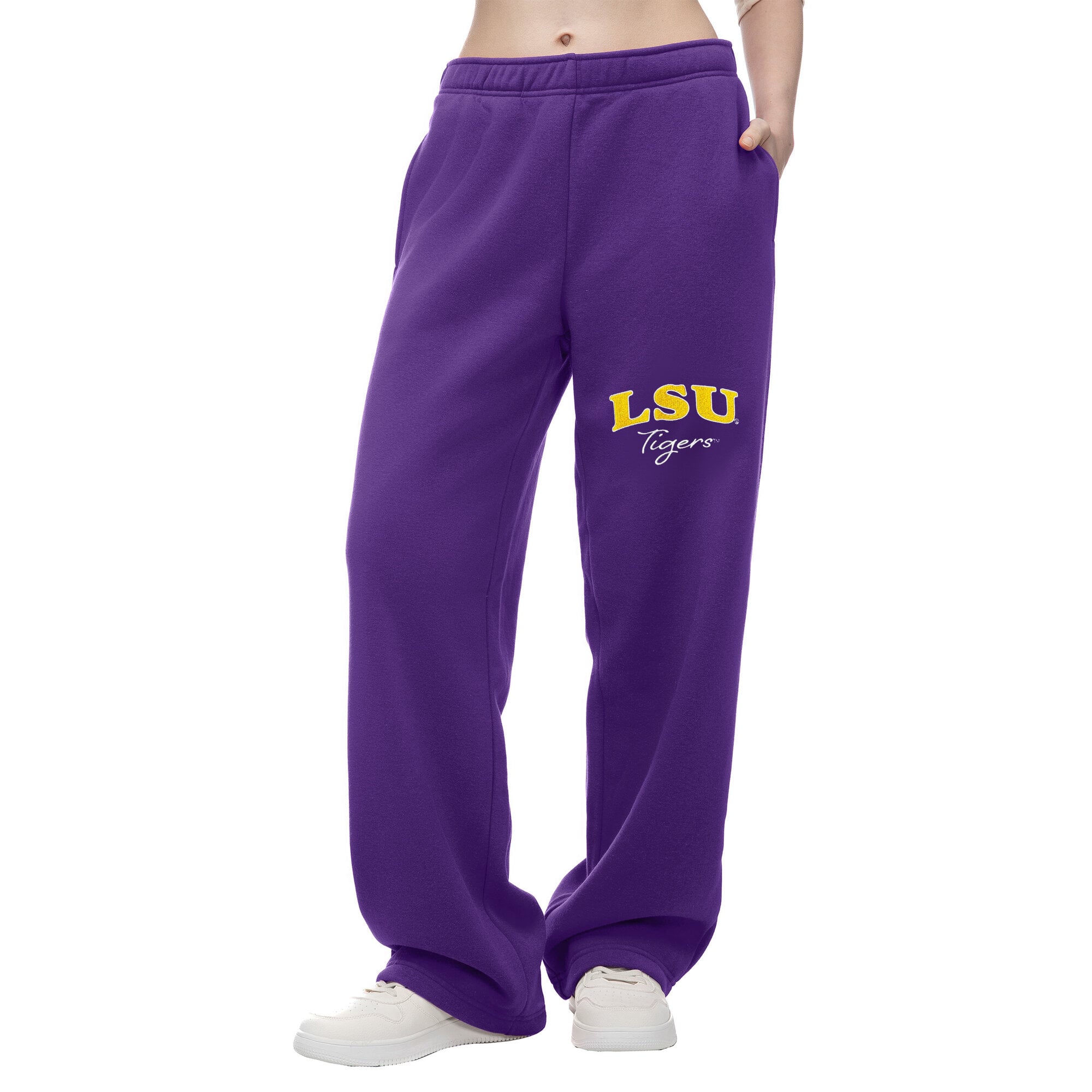 Women's ZooZatz  Purple LSU Tigers Wordmark Fleece Sweatpants