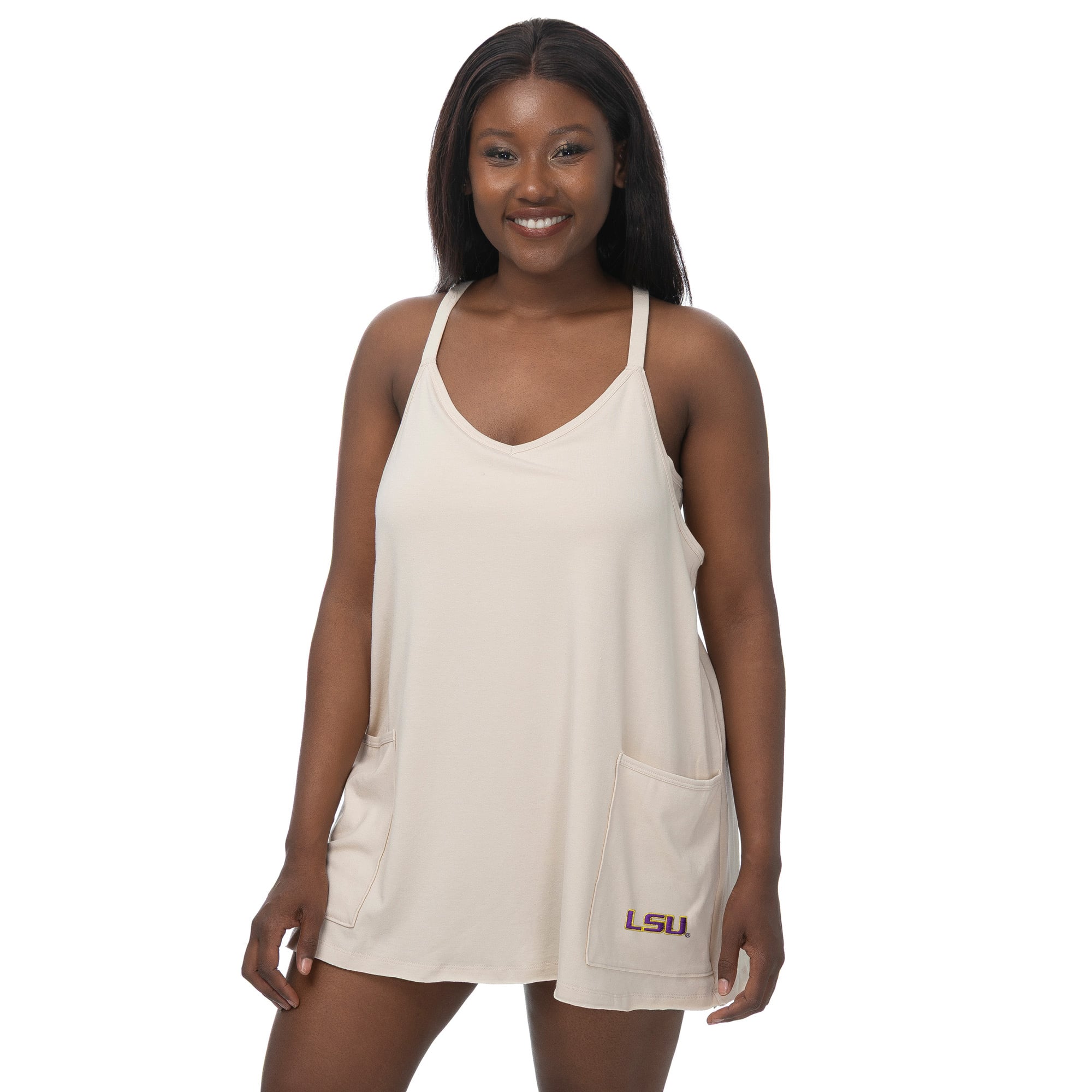 Women's ZooZatz Tan LSU Tigers Active Pocketed Tri-Blend Skort Dress