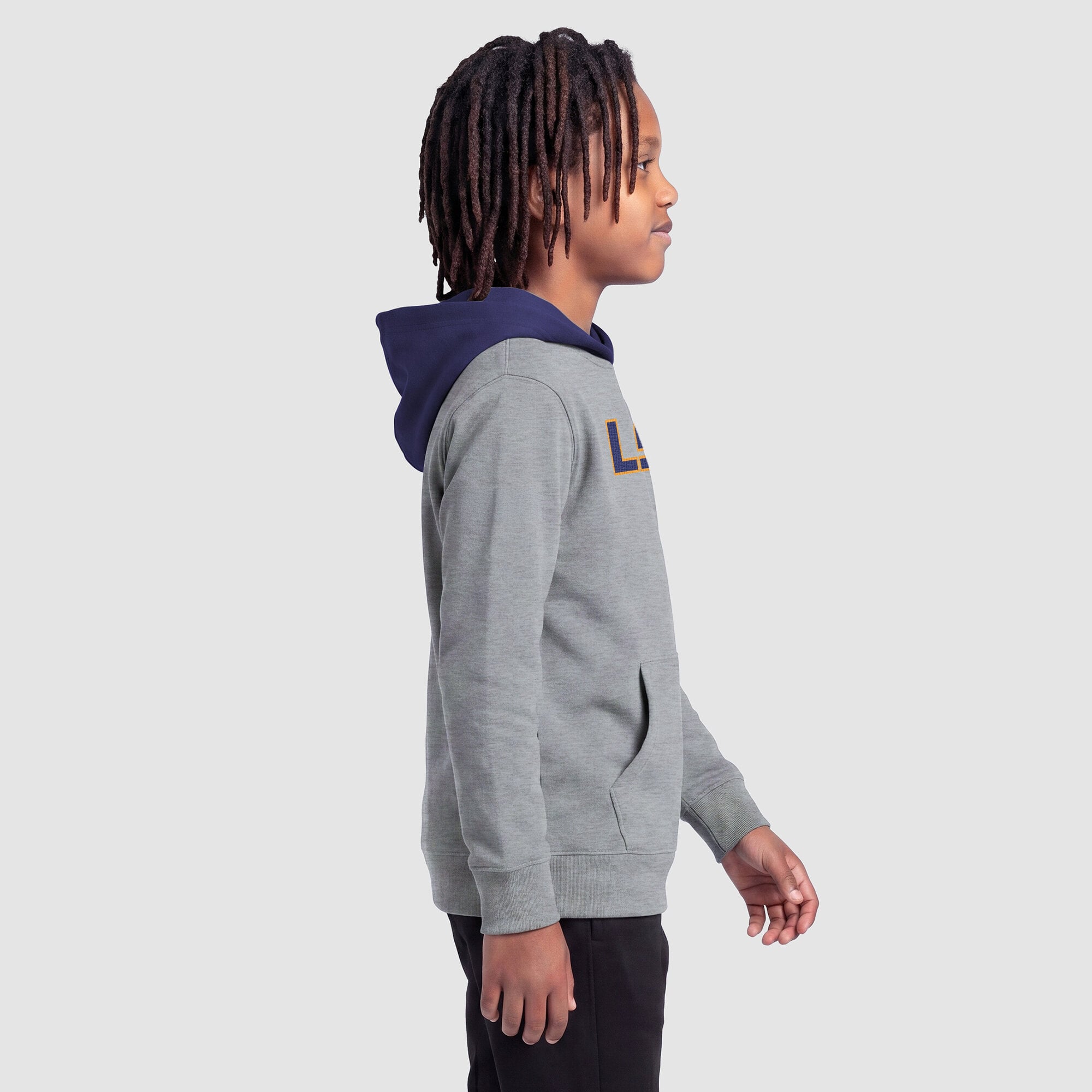 Youth Champion Heather Gray LSU Tigers Fleece Hoodie