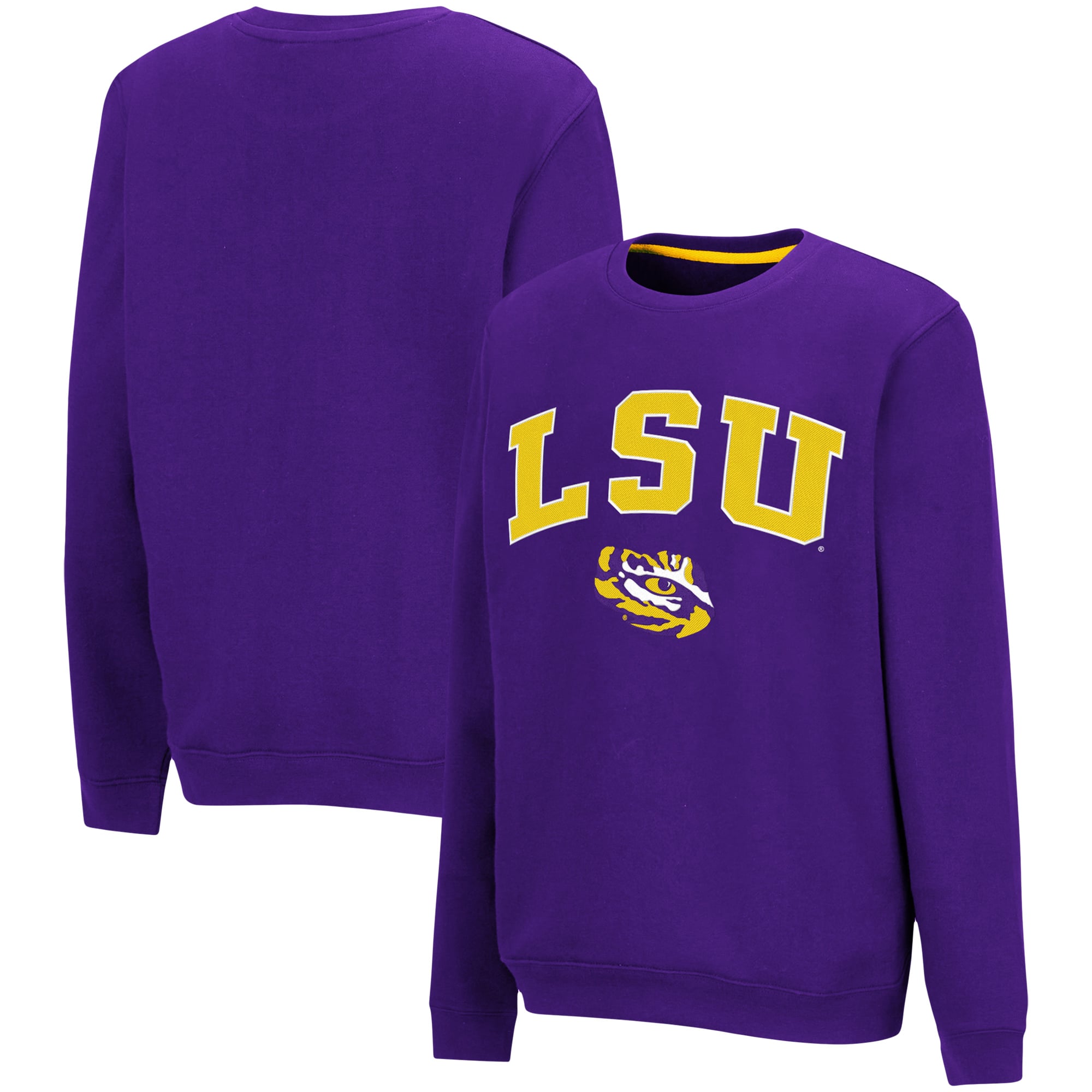 Youth Colosseum Purple LSU Tigers Campus Pullover Sweatshirt