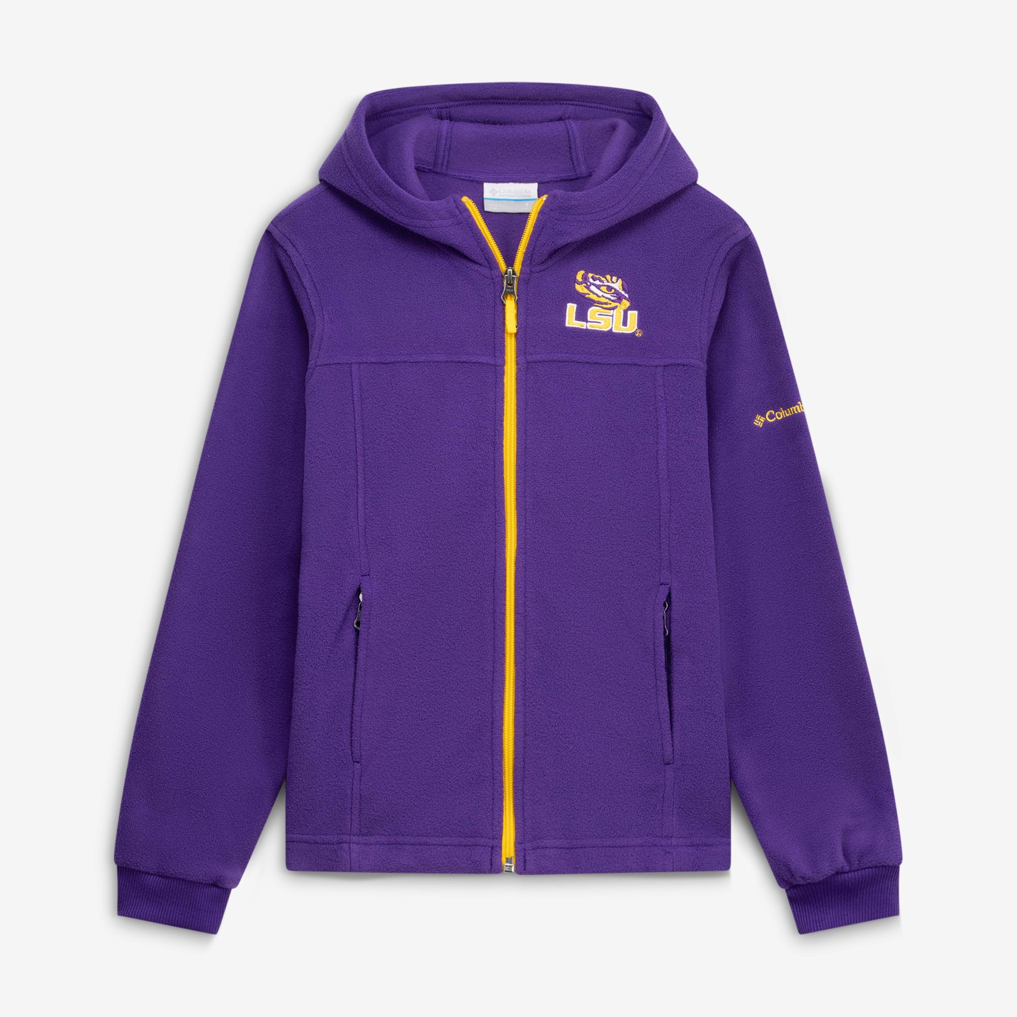 Sweat à capuche zippé en polaire Columbia violette LSU Tigers pour jeunes
