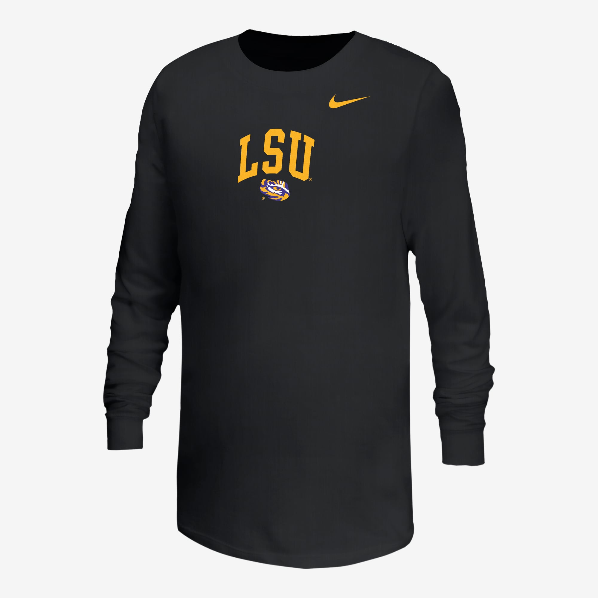 T-shirt à manches longues Nike LSU Tigers noir pour enfant