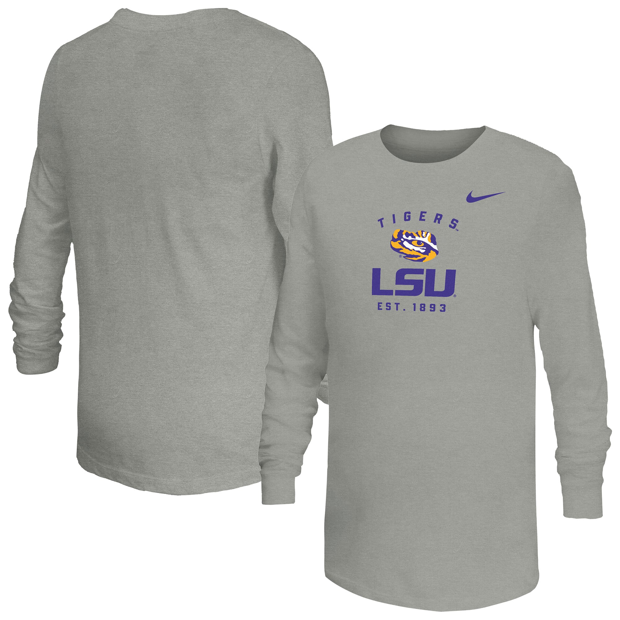 T-shirt à manches longues Nike Legend Dri-FIT gris pour jeunes LSU Tigers