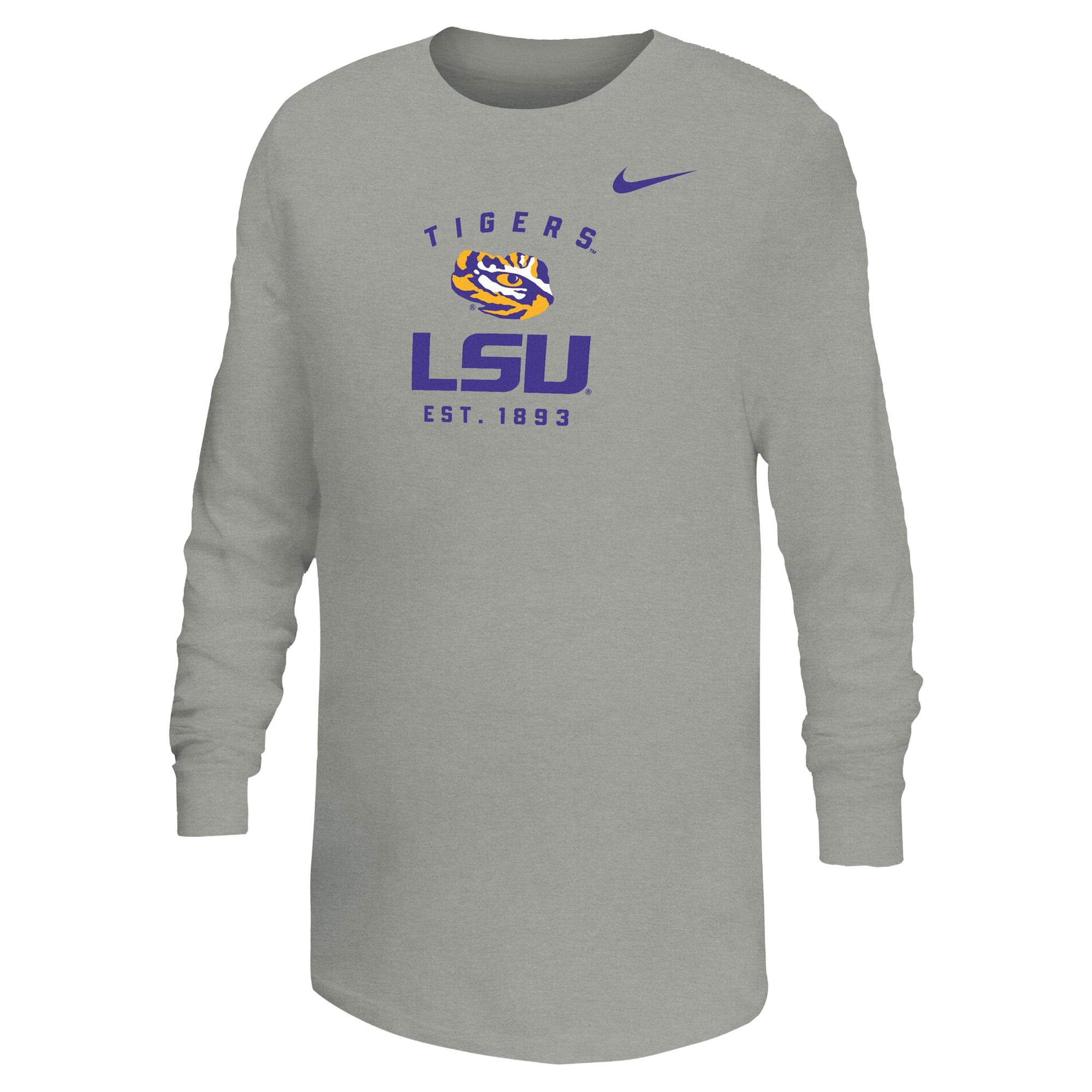 T-shirt à manches longues Nike Legend Dri-FIT gris pour jeunes LSU Tigers