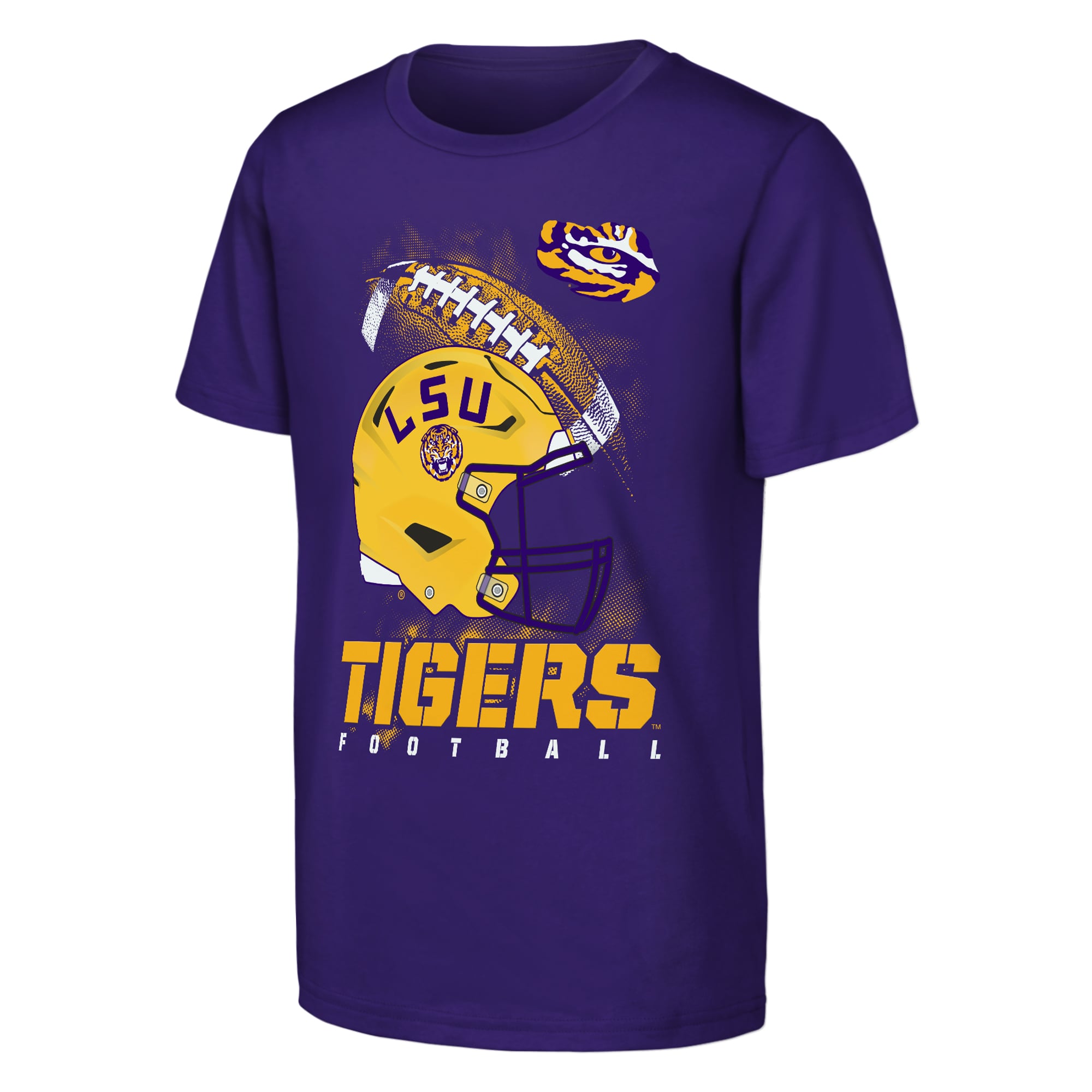 T-shirt pour jeunes Outerstuff violet LSU Tigers For the Glory avec casque de football américain