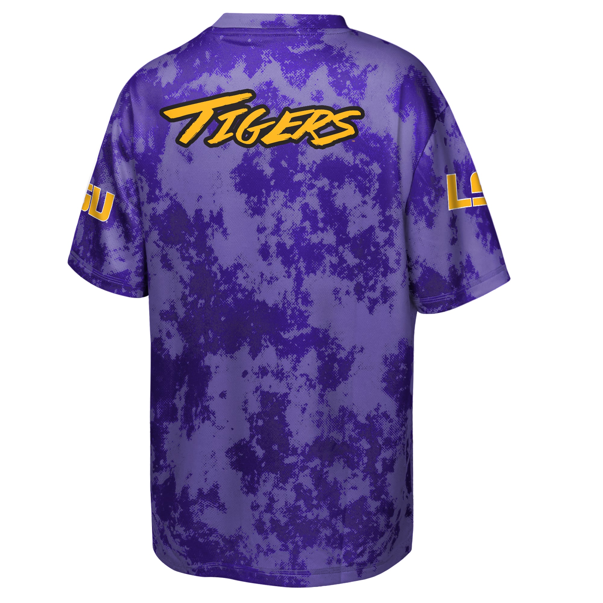 T-shirt sublimé Outerstuff violet pour jeunes, motif hors-jeu des LSU Tigers