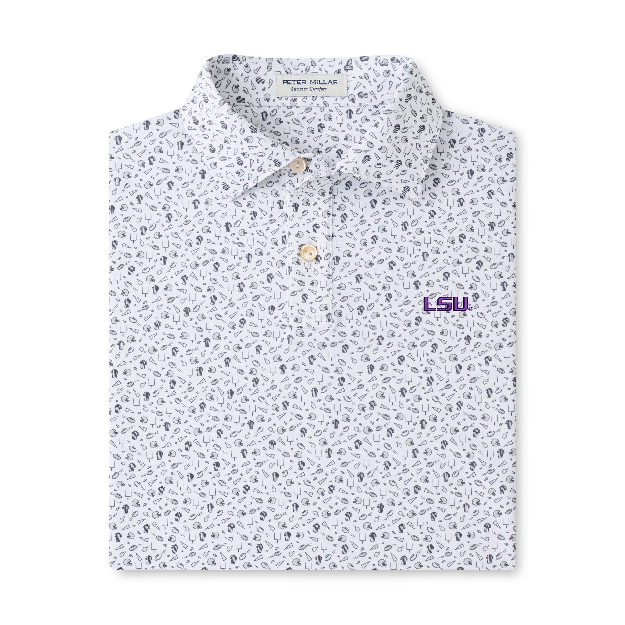 Polo de performance Peter Millar Gray LSU Tigers pour jeunes