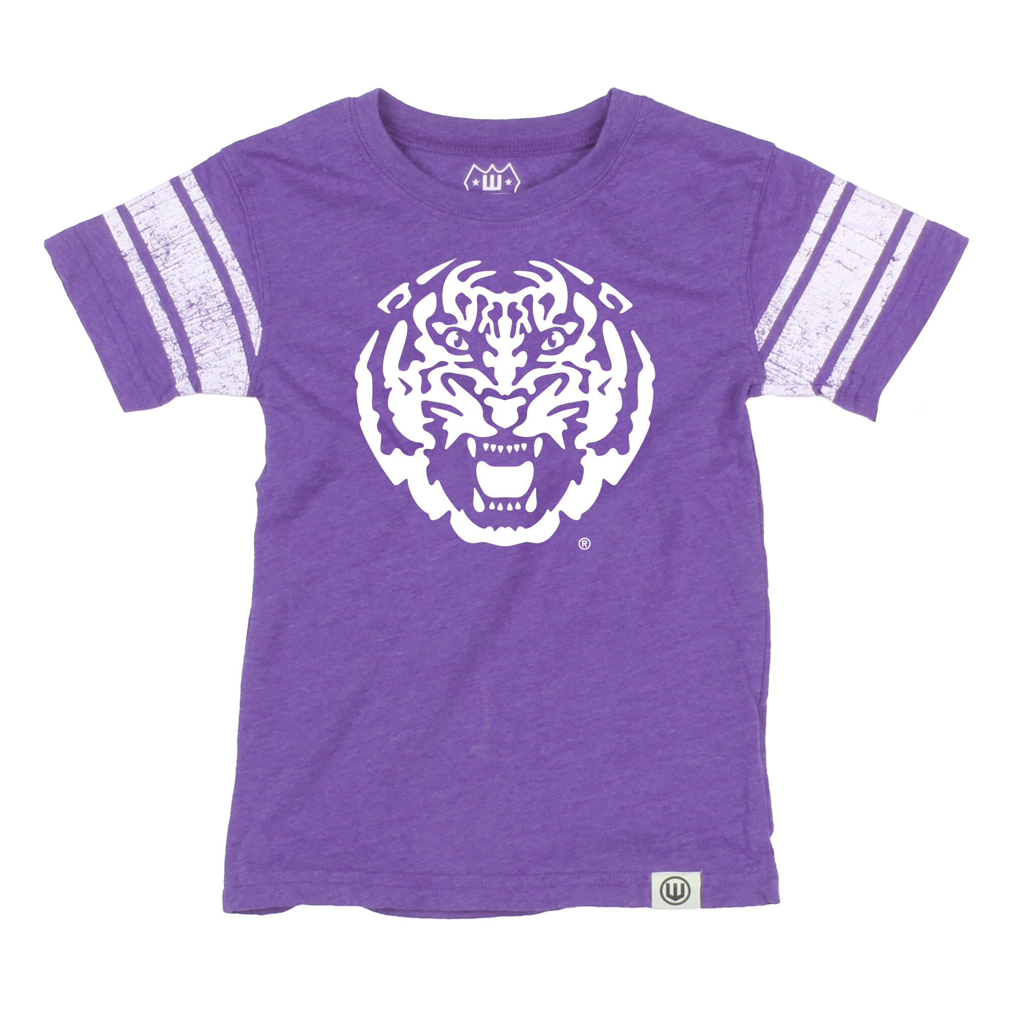 T-shirt de football américain violet LSU Tigers pour jeunes Wes & Willy