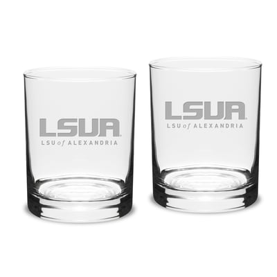LSUA Generals Team Design 14oz. Classic Double Old Fashion Glass Set