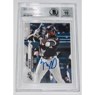 Luis Robert Jr. Autographed Autographed Cards, Signed Luis Robert 