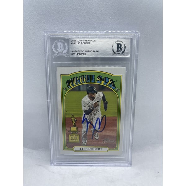 Luis Robert Jr. Autographed Autographed Cards, Signed Luis Robert 