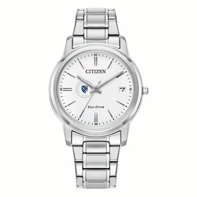 Macalester Scots Citizen Watch Women's Eco-Drive White Dial Stainless Steel Watch - Silver