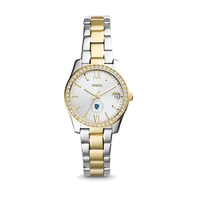 Macalester Scots Fossil Women's Scarlette Mini Two-Tone Stainless Steel Watch - Silver