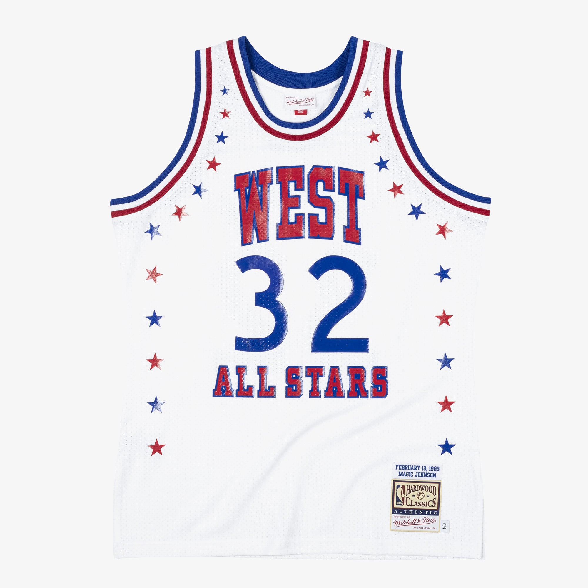 Magic Johnson 1983 NBA All-Star Game White Authentic Jersey