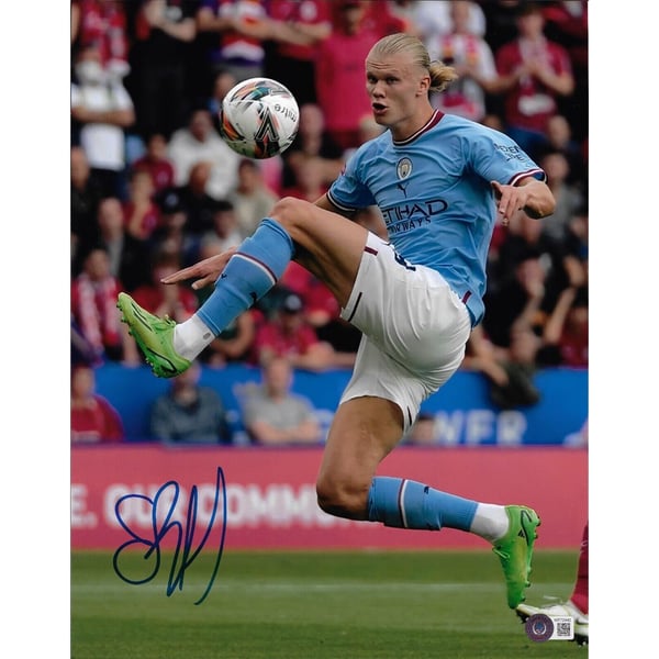 Manchester City 2022/23 Team Signed 6x4 Photo – Pre-Printed Autograph Print, Haaland De Bruyne