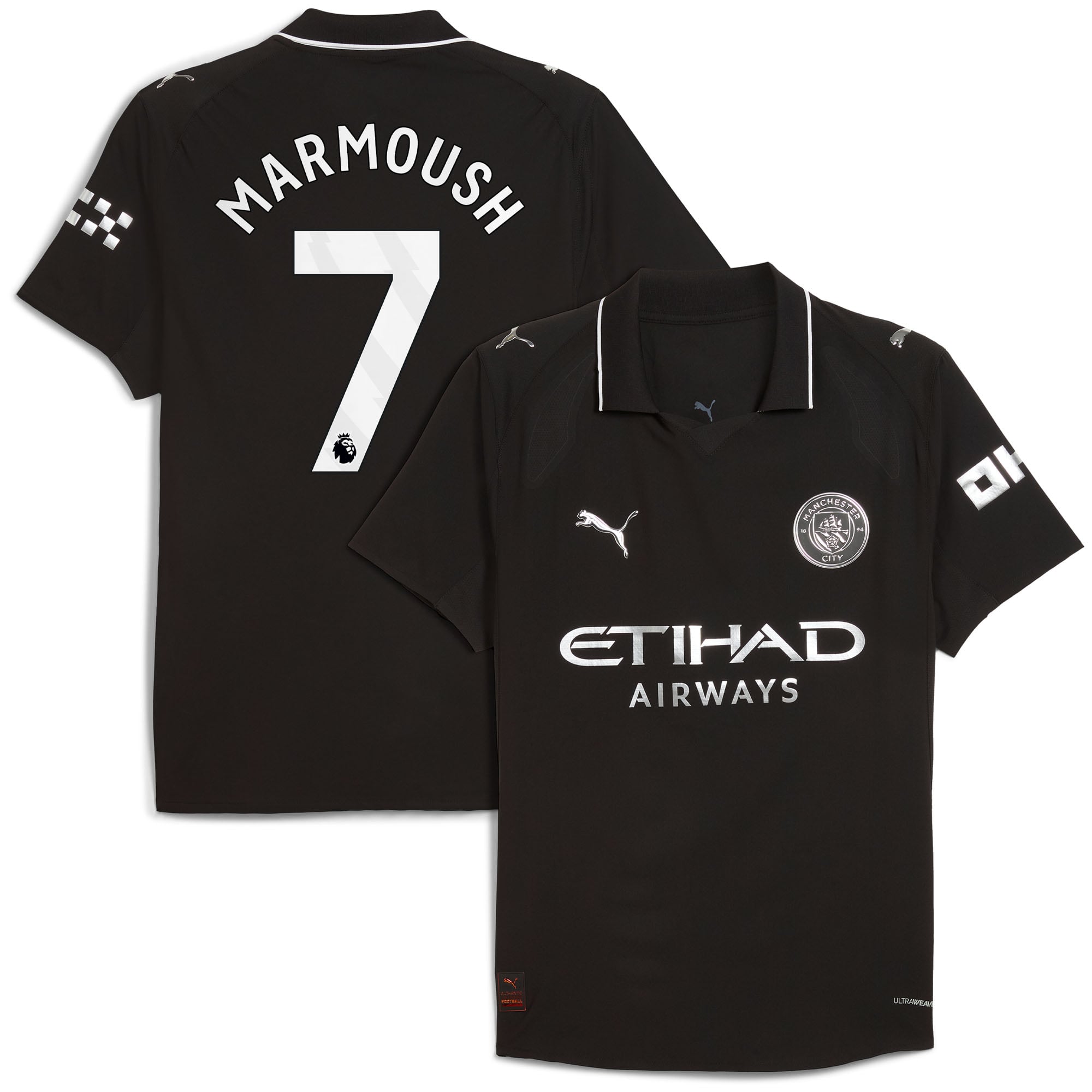 Manchester City PUMA Authentic Away Shirt 2025-26 with Marmoush 7