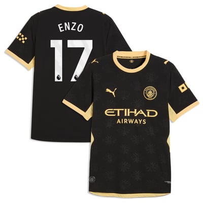 Manchester City Puma Authentic Away Shirt 2026-27 with Enzo 17 printing