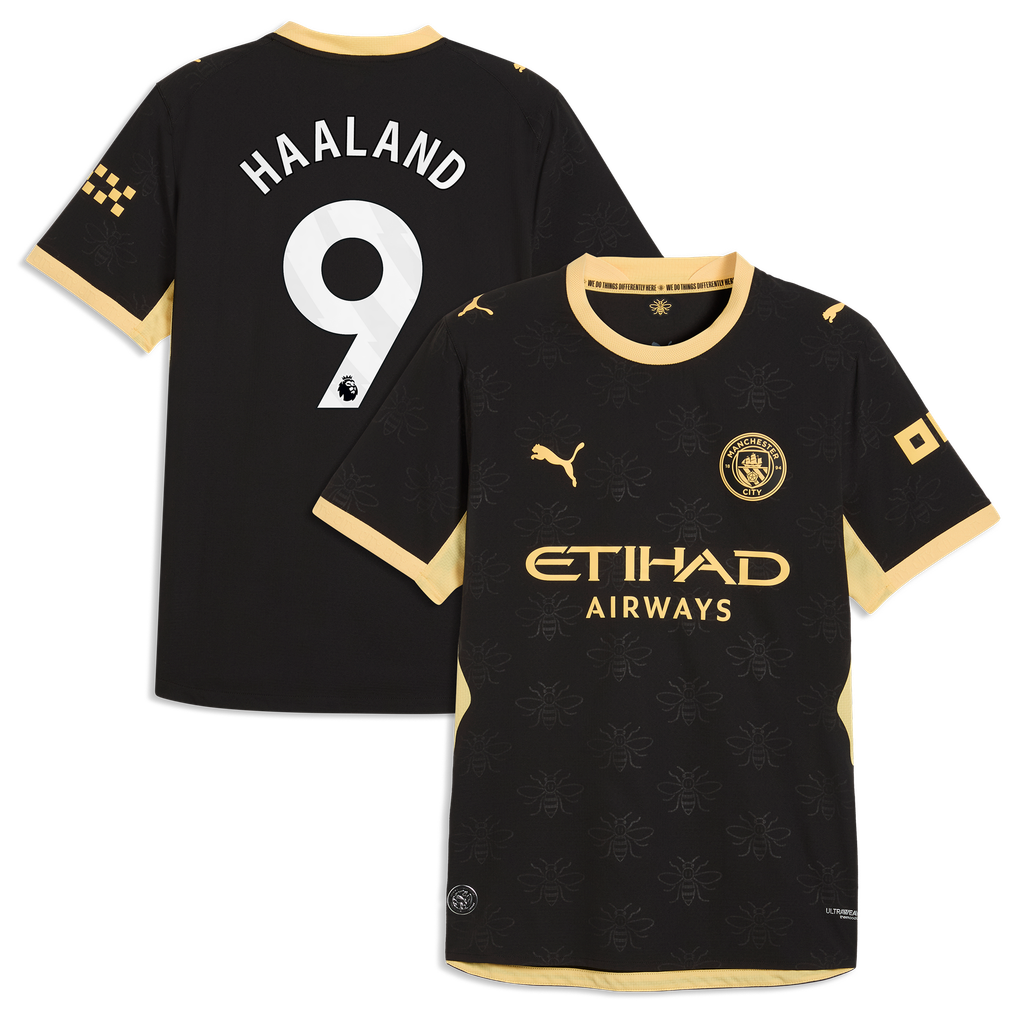 Manchester City Puma Authentic Away Shirt 2026-27 with Haaland 9 printing