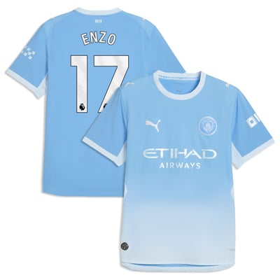 Manchester City Puma Authentic Home Shirt 2026-27 with Enzo 17 printing