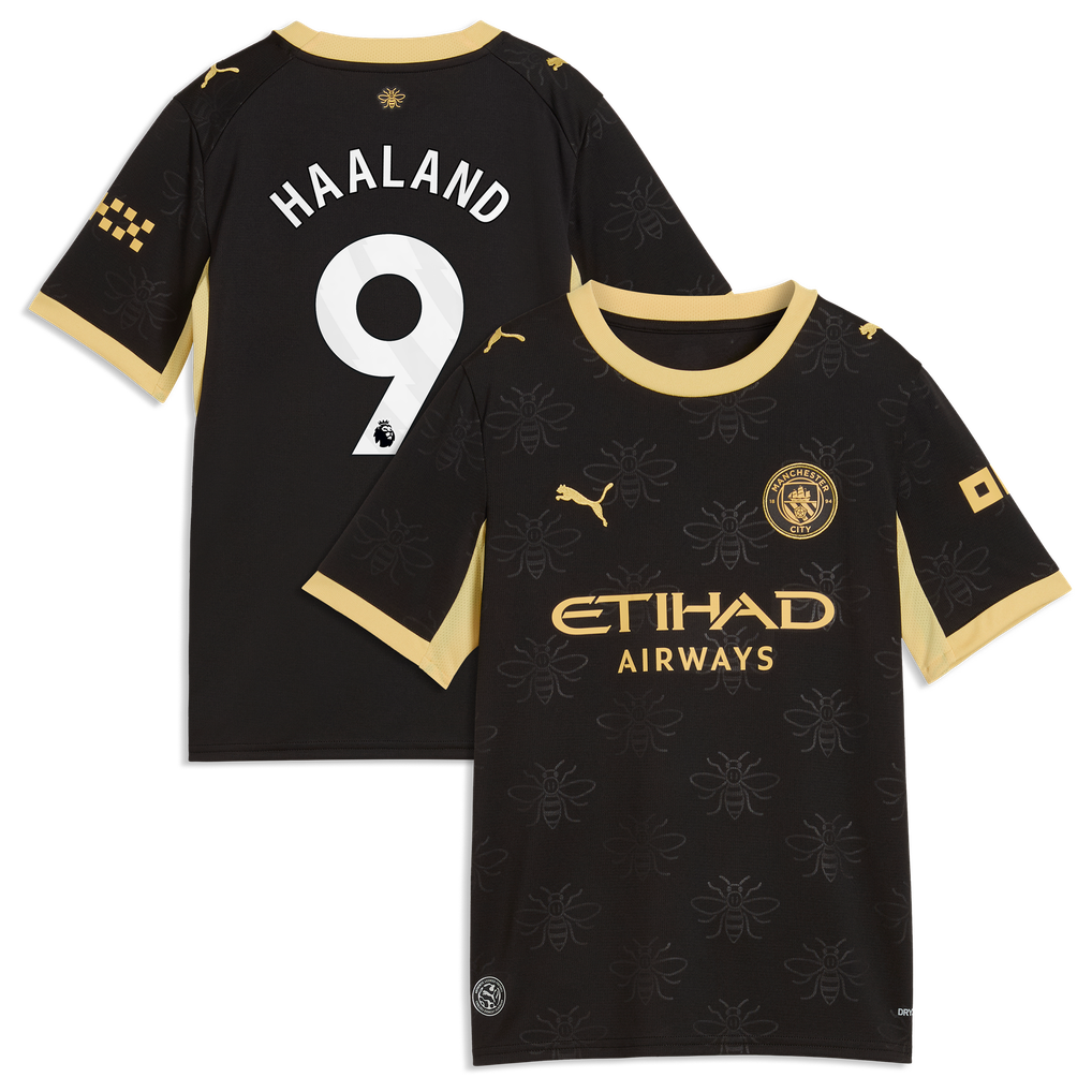 Manchester City Puma Away Shirt 2026-27 - Kids with Haaland 9 printing